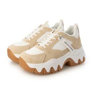 Women's Tan and White Sneakers